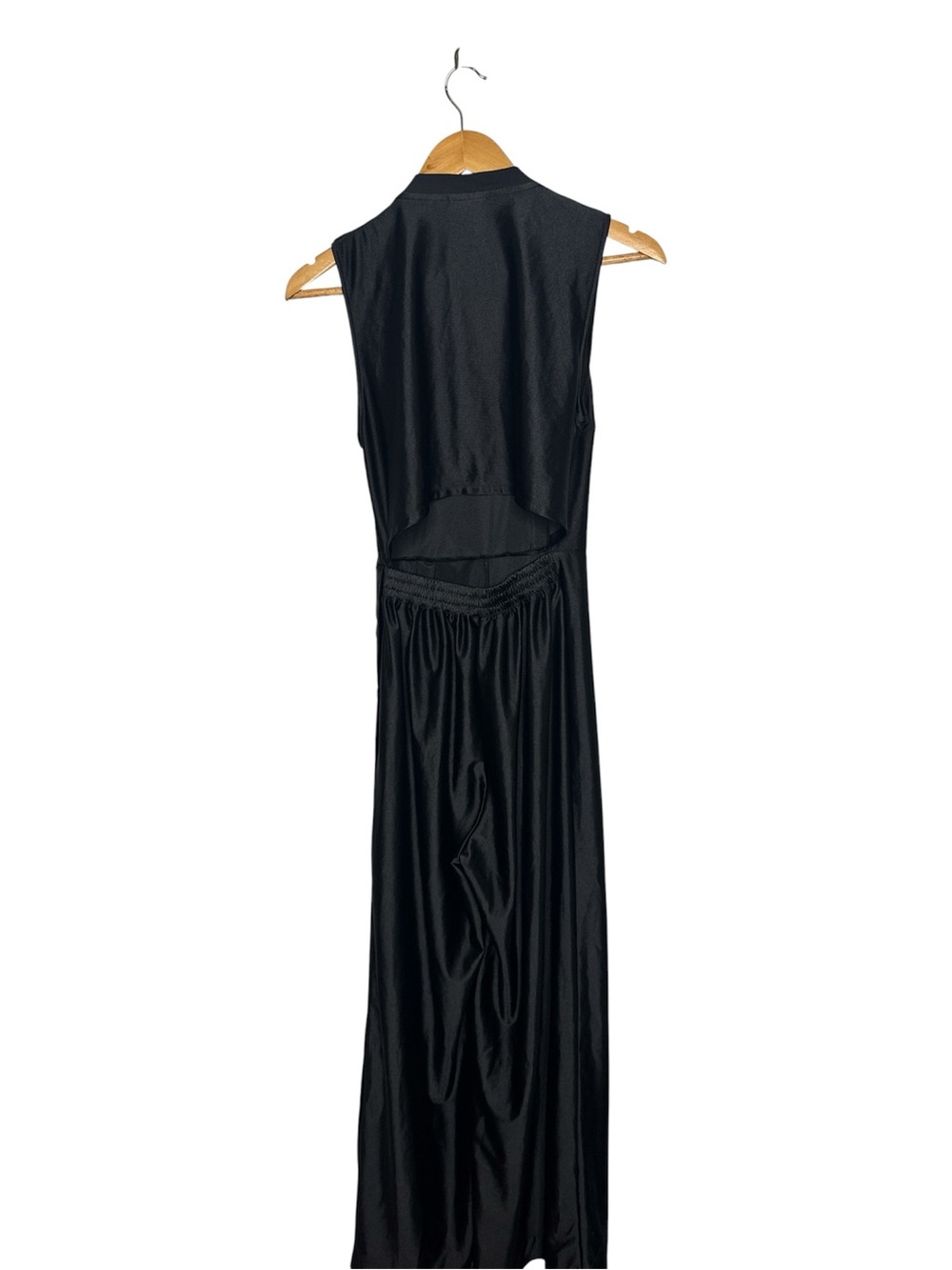 Nike Black Satin-Look Snap-Down Jumpsuit - Picture 5 of 9